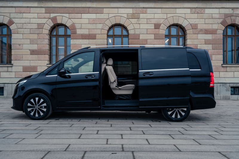 Mercedes V-Class luxury van rental Stockholm — executive group transport